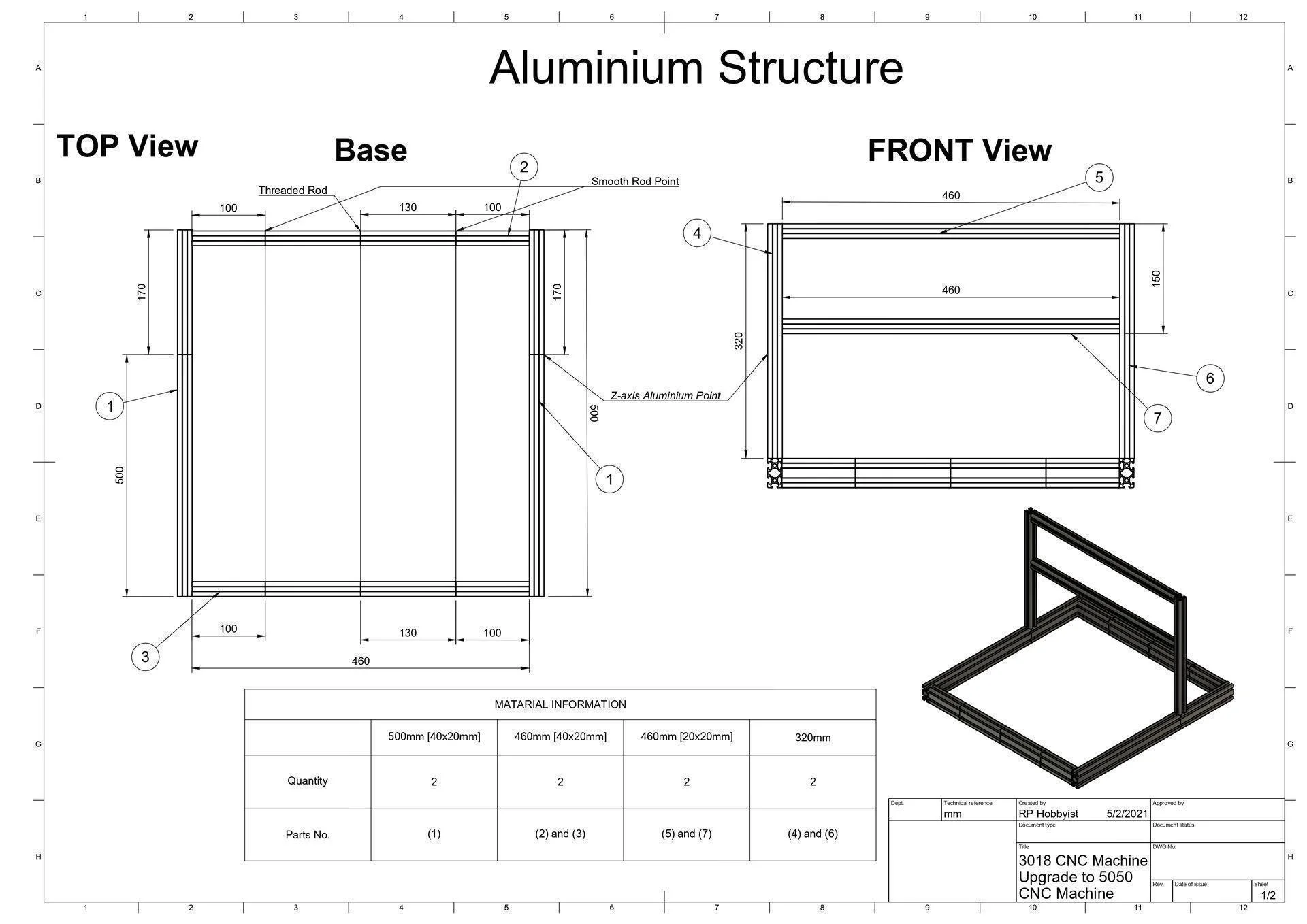 Technical Drawing with Dimensions