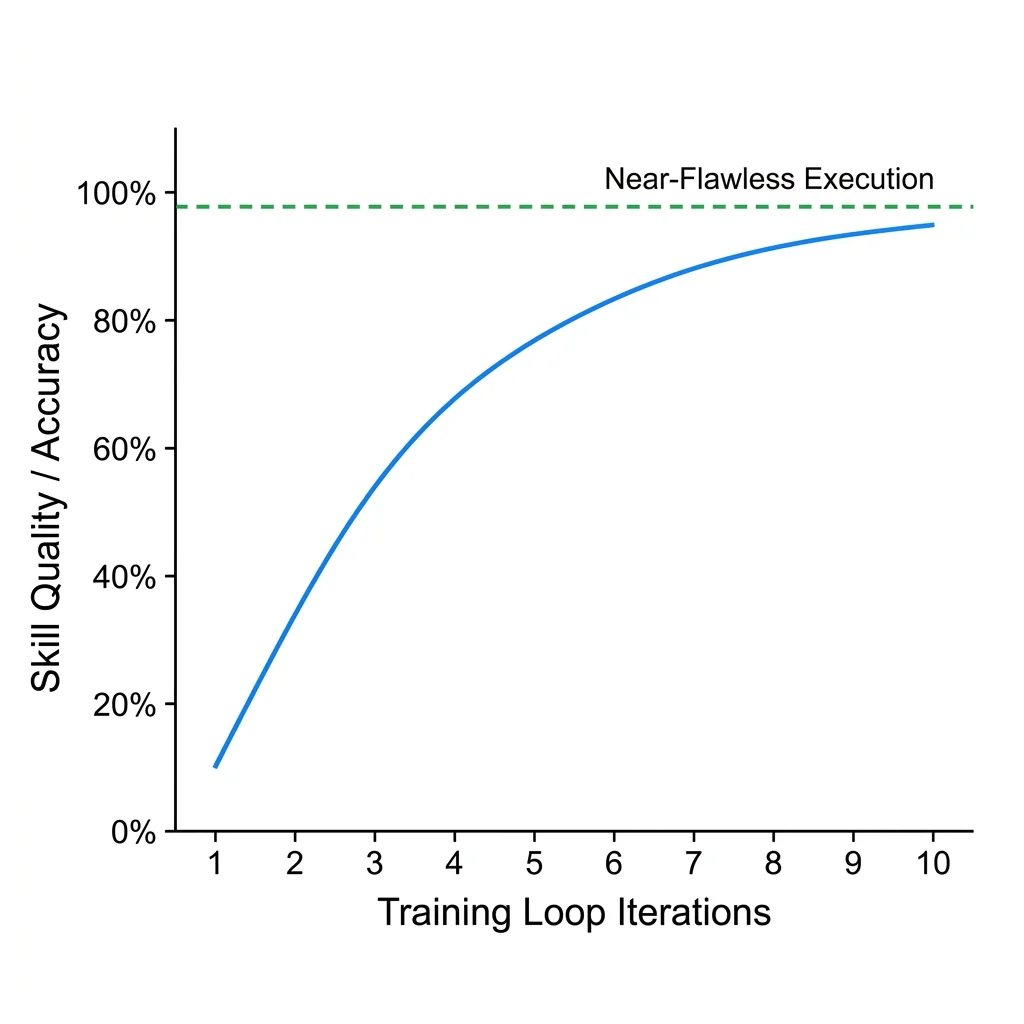 Skill quality improves with each training loop iteration