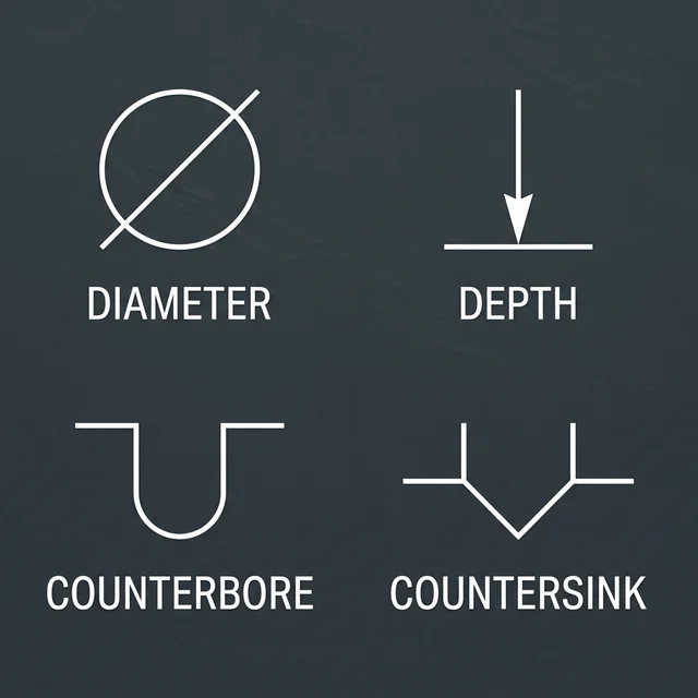 Standard Engineering Hole Symbols Chart