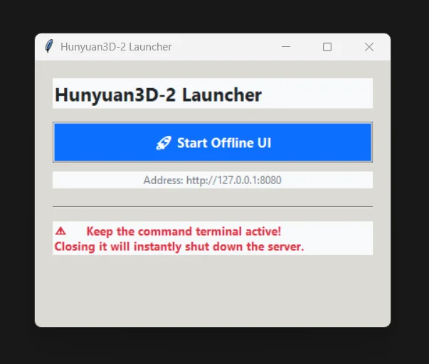 Custom Hunyuan3D-2 GUI Launcher
