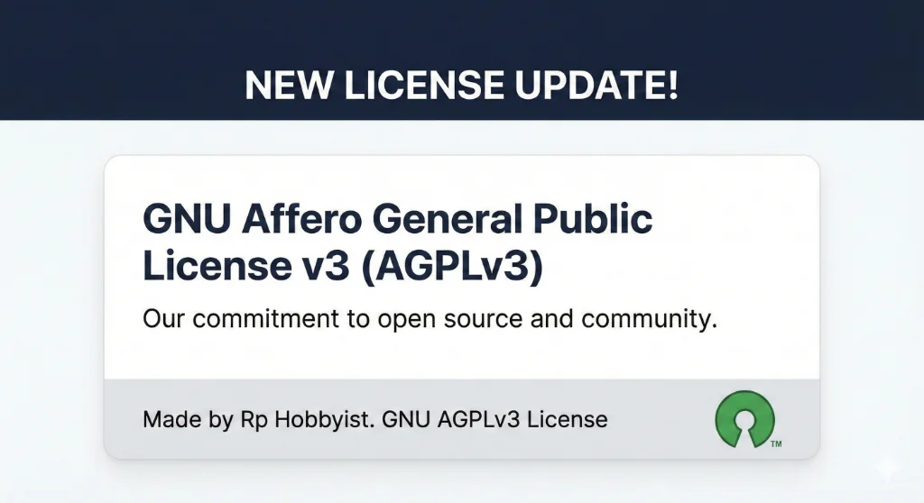 Open Source AGPLv3 License