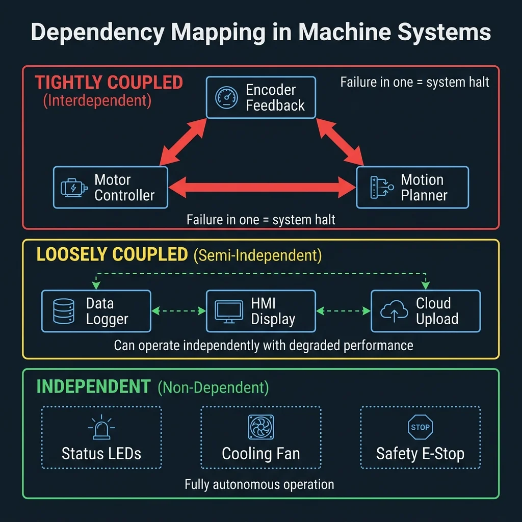 Dependency Mapping in Machine Systems