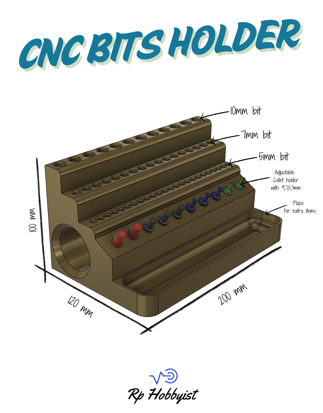 CNC bits Holder V.2