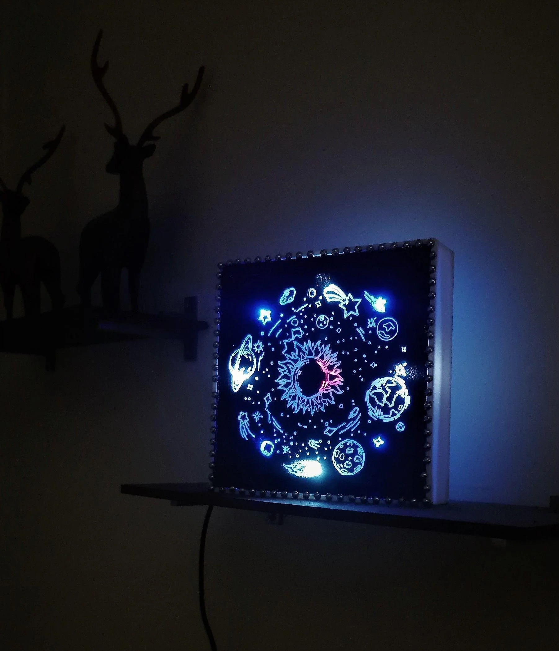DIY Glowing Solar System Night Lamp